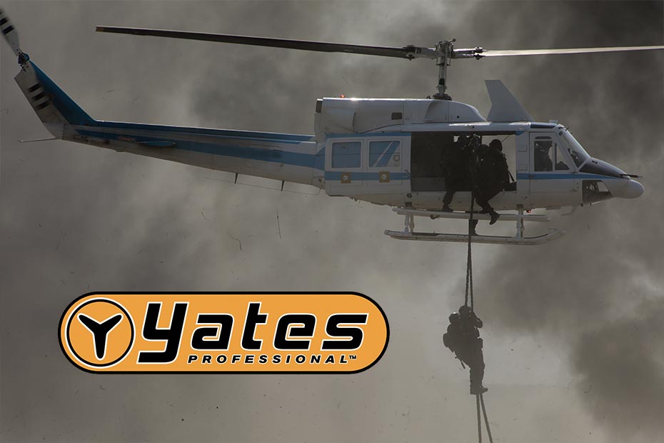 helicopter and tactical gear